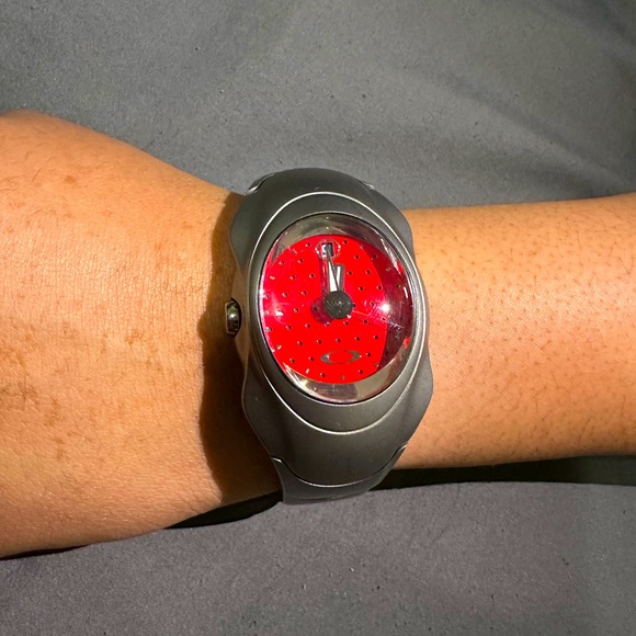 Oakley Red and Silver Men's Watch - Picture 1 of 3